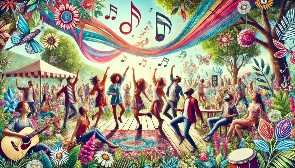 group singing and dancing - positive vibes - Paul Wagner