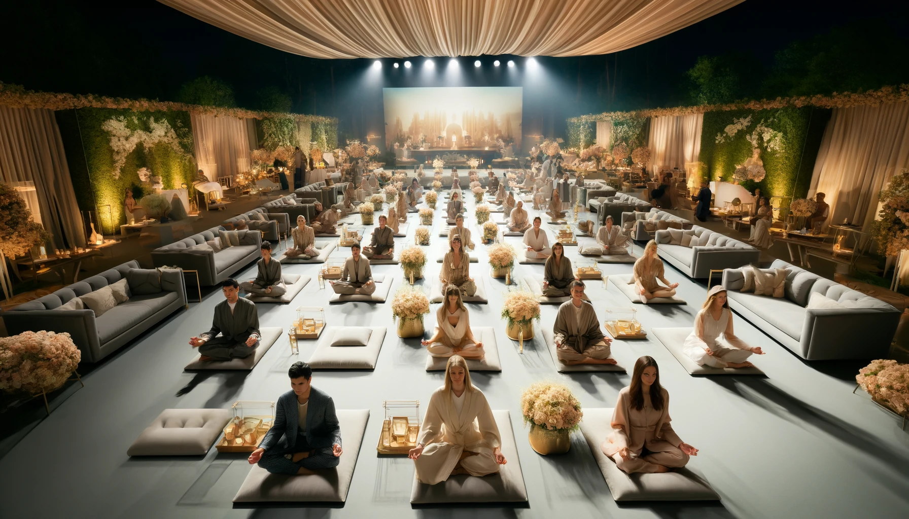 Image of group meditating at a retreat - Spiritual Coaching - Paul Wagner