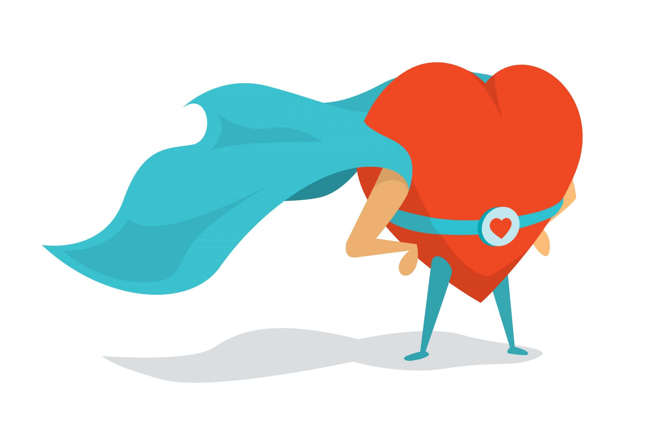 Heart wearing cape or empath superhero - Paul Wagner