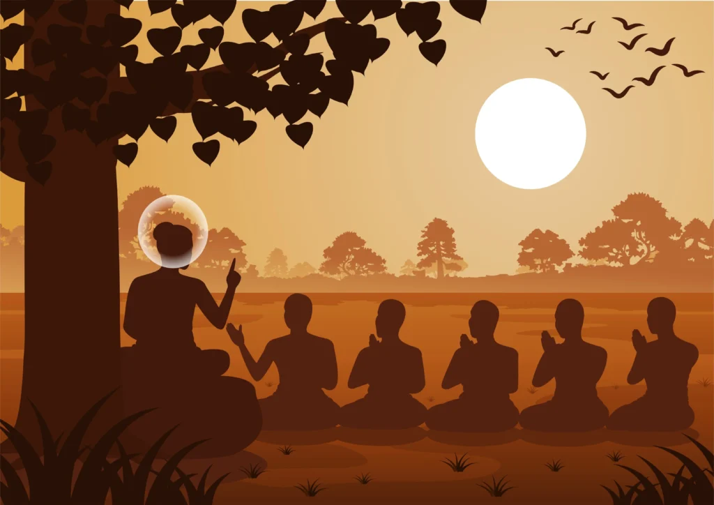 Spiritual guru guiding devotees on their path to enlightenment and liberation