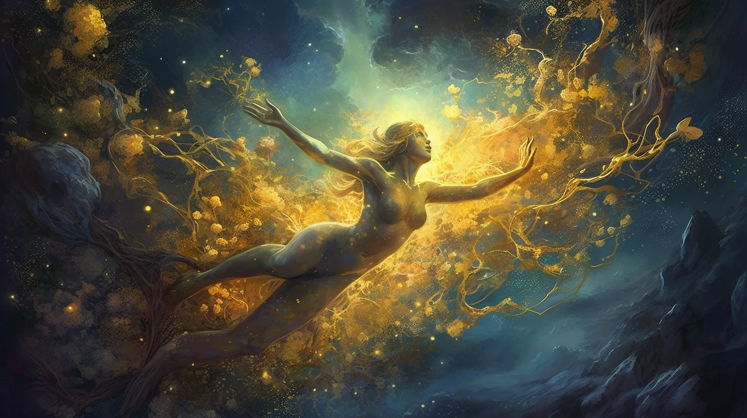 Image of being swimming through universe or water while seeking release - Paul Wagner