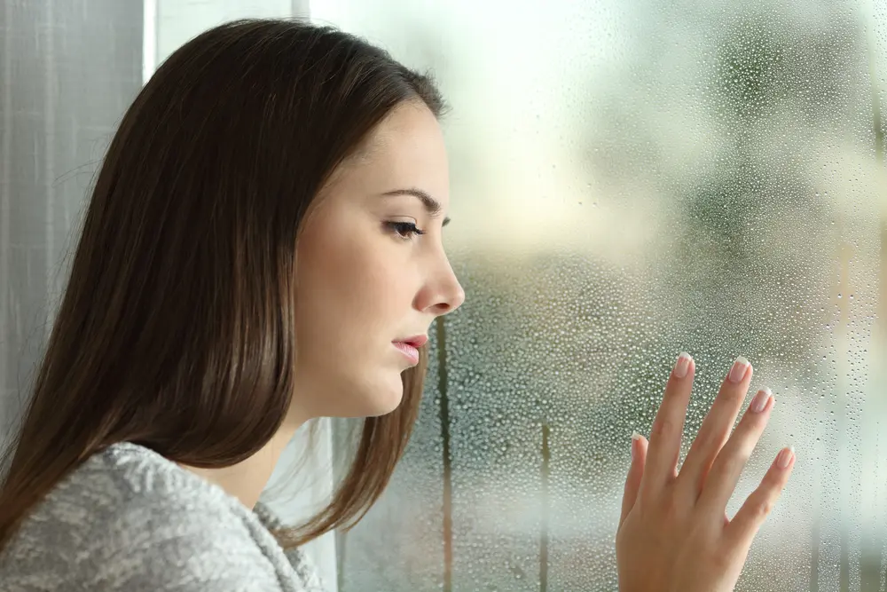 Image showing woman feeling sad and lonely